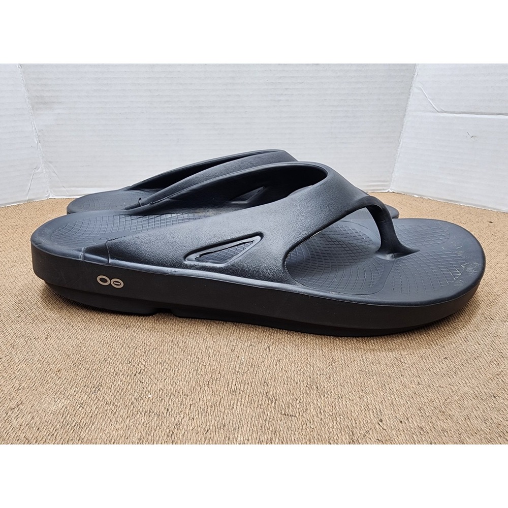 OOFOS Men's OOriginal Slip-On Light Weight Thong Sandals Black Mens 14 W16 - Picture 4 of 9